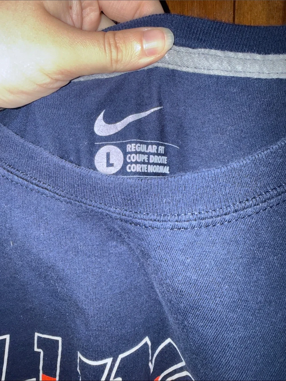 Nike Navy T-Shirt with Orange Illinois Logo